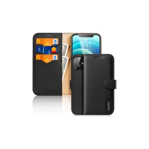 Dux Ducis iPhone 12 - 12 Pro Kılıf Mıknatıslı Cüzdanlı Deri Kılıf Hivo Seri - EMTHBA5472-6