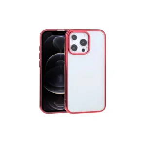 iPhone 13 Pro Max 6.7inç Lazer Kaplama Renkli Kenar Şeffaf Kılıf-(5775) - EMTHBA8237-7562