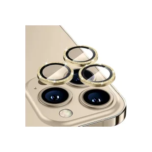 ALLY iPhone 14 Pro-14 Pro Max Diamond Taş İşlemeli Alüminyum Alaşımlı Kamera - EMTHBA4843-9