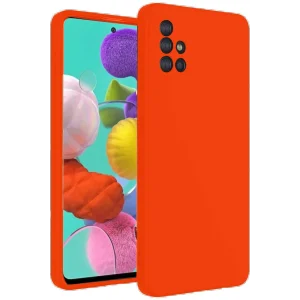 Samsung Galaxy A31 Kılıf Nano içi Kadife Silikon - Turuncu-(5796) - EMTHBA9324-6816