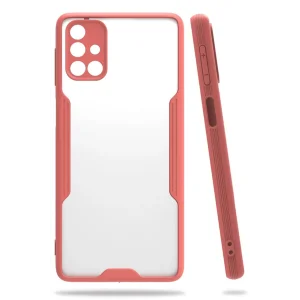 Samsung Galaxy M31S Kılıf Platin Silikon - Pembe-(5796) - EMTHBA3014-9813