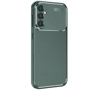 Samsung Galaxy S25 Kılıf Auto Focus Karbon Kapak - Koyu Yeşil-(5796) - EMTHBA8623-9575