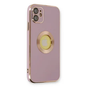 iPhone 12 Kılıf Store Silikon - Mor-(5796) - EMTHBA1589-5392