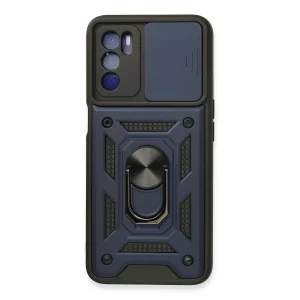 Oppo A16 Kılıf Pars Lens Yüzüklü Silikon - Lacivert-(5796) - EMTHBA4221-8559