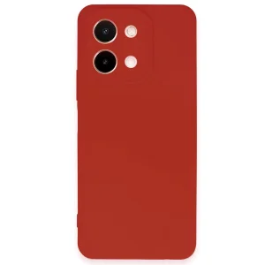 Vivo Y28 Kılıf First Silikon - Kırmızı-(5796) - EMTHBA3280-3092