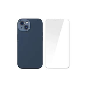 Liquid Silica Gel iPhone 14 6.1 Magsafe Silikon Kılıf + Tempered Ekran Koruyucu Se - EMTHBA7270-5