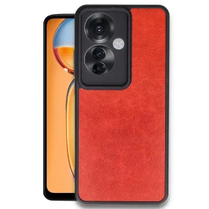 Oppo Reno 11F Kılıf Aras Deri Kapak - Kırmızı-(5796) - najmaddin3207-1561