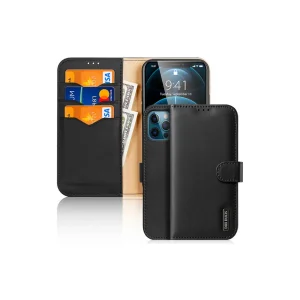Dux Ducis iPhone 12 Pro Max Kılıf Mıknatıslı Cüzdanlı Deri Kılıf Hivo Serie - EMTHBA5270-4