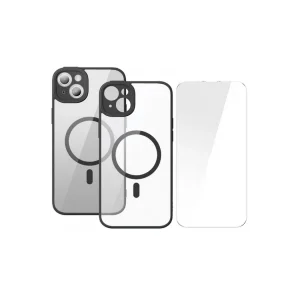 Frame Series iPhone 14 Plus 6.7 Kamera Koruyuculu Magsafe Kılıf + Tempered Ekran K - EMTHBA2216-9