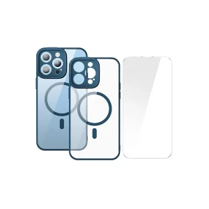 Frame Series iPhone 14 Pro 6.1 Kamera Koruyuculu Magsafe Kılıf + Tempered Ekran Ko - EMTHBA6598-8