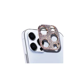 ALLY İPhone 12 Pro Max Kamera Koruyucu Lens Diamond Taş İşlemeli-(5775) - EMTHBA3653-2430