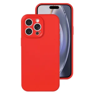 iPhone 16 Pro Kılıf Nano içi Kadife Silikon - Kırmızı-(5796) - MEET9455-1777