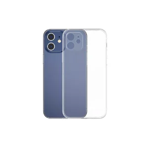 Simple Case iPhone 12 6.1 İnce Şeffaf Silikon Kılıf Kamera Korumalı-(5775) - Bs1701-4292