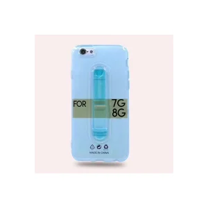 iPhone SE3-SE2 İPhone 8-7 Kılıf Selfie Yüzüklü Şeffaf Silikon Kılıf-(5775) - EMTHBA5798-13