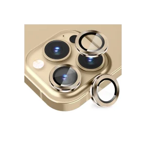 ALLY iPhone 14 Pro-14 Pro Max 3D Metal Çerçeveli Kamera Lens Koruyucu-(5775) - EMTHBA6995-4820