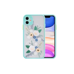 iPhone 12 Mini 5.4inç Kamera Korumalı Çiçek Desenli Silikon Kılıf-(5775) - EMTHBA8820-5934