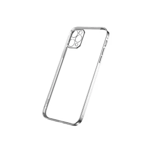 ALLY İPhone 12 Pro 6.1 Metal Görünümlü Darbeye Dayanıklı Silikon Kılıf-(577 - EMTHBA5949-7