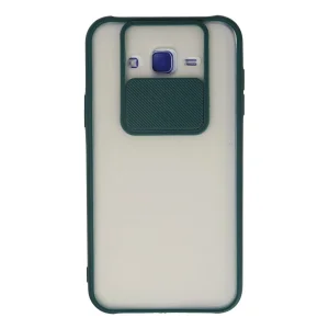 Samsung Galaxy J7 Kılıf Palm Buzlu Kamera Sürgülü Silikon - Yeşil-(5796) - EMTHBA1739-9979