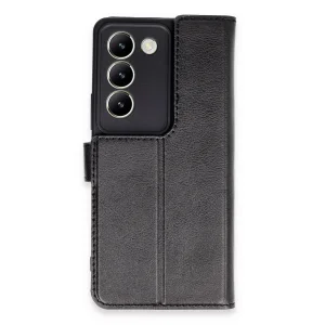 Vivo V30 Lite 4G Kılıf Trend S Plus Kapaklı Kılıf - Siyah-(5796) - EMTHBA8171-5491