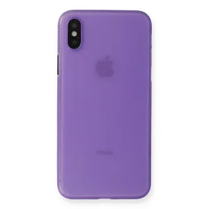 iPhone XS Max Kılıf PP Ultra İnce Kapak - Mor-(5796) - EMTHBA6432-5721