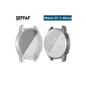 Ally Huawei Watch GT2 46mm 360 Koruma Ultra İnce Silikon Kılıf-(5775) - EMTHBA8972-9113