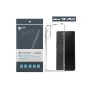 GOR Samsung Galaxy S21+ Plus Kılıf Kamera Korumalı Şeffaf Silikon Kılıf-(5775)