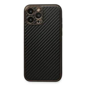 iPhone 13 Pro Kılıf Coco Karbon Silikon - Siyah-(5796) - EMTHBA7835-5145