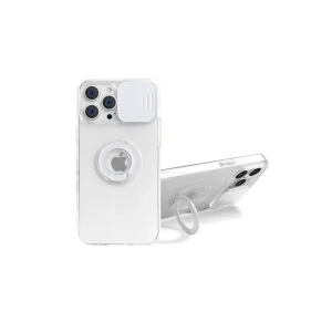 Ally iPhone 13 Pro 6.1 inç Kılıf Sürgülü Kamera Lens Korumalı Yüzük Standl? - EMTHBA5863-4