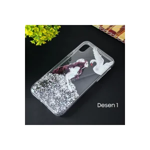 İphone X Xs 3d Diamond Elbise Şeffaf Silikon Kılıf-(5775) - EMTHBA2299-3071