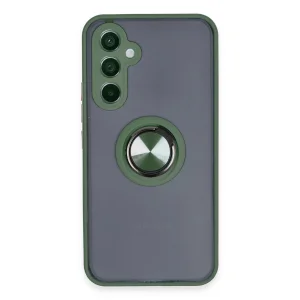 Samsung Galaxy A54 5G Kılıf Montreal Yüzüklü Silikon Kapak - Yeşil-(5796) - EMTHBA1072-5960