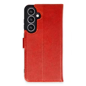 Samsung Galaxy S24 FE Kılıf Trend S Plus Kapaklı Kılıf - Kırmızı-(5796) - EMTHBA9499-9615