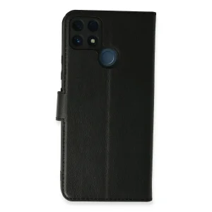 Realme C25 Kılıf Trend S Plus Kapaklı Kılıf - Siyah-(5796) - EMTHBA8916-8521