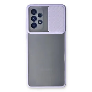 Samsung Galaxy A33 5G Kılıf Palm Buzlu Kamera Sürgülü Silikon - Lila-(5796) - EMTHBA5993-4342
