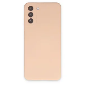Samsung Galaxy S21 Kılıf Nano içi Kadife Silikon - Pudra-(5796) - EMTHBA4596-5431