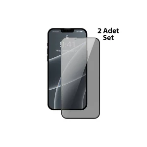 iPhone 13 Mini 0.23mm Gizlilik Hayalet Full Ekran Koruyucu 2 Adet Set-(5775) - najmaddin6429-7376