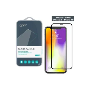 GOR iPhone 11 Pro - XS - X 5.8 9D Hardening Tempered Full Cam Ekran Koruyucu-(5775) - EMTHBA5460-21