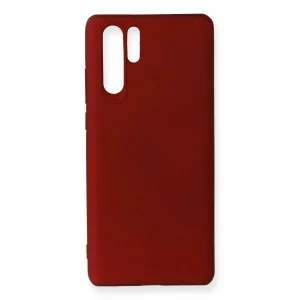 Huawei P30 Pro Kılıf First Silikon - Bordo-(5796) - EMTHBA2207-9059