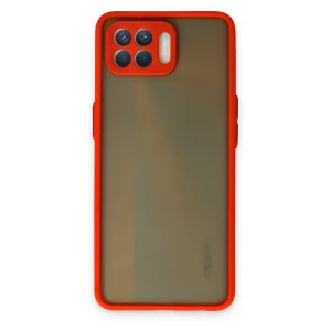 Oppo Reno 4 Lite Kılıf Montreal Silikon Kapak - Kırmızı-(5796) - EMTHBA5169-1971