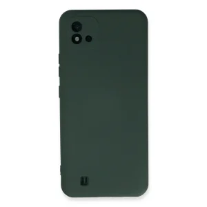 Realme C11 2021 Kılıf Nano içi Kadife Silikon - Koyu Yeşil-(5796) - EMTHBA2161-6246