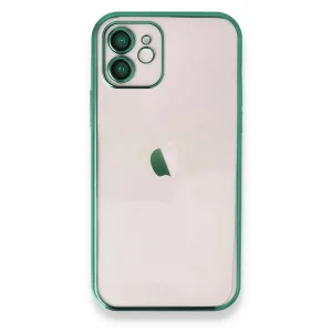 iPhone 11 Kılıf Lensli Silikon - Yeşil-(5796) - EMTHBA1696-5912