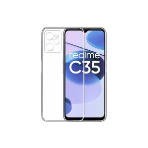 Ally Realme C35 Kılıf Kamera Korumalı Ultra İnce Şeffaf Silikon Kılıf-(5775)