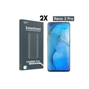 GOR Oppo Reno 3 Pro 3D Kavisli Full Ekran Koruyucu 2 Adet Set-(5775) - MEET9704-7227