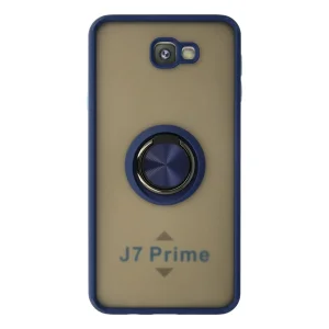 Samsung Galaxy J7 Prime Kılıf Montreal Yüzüklü Silikon Kapak - Lacivert-(5796) - EMTHBA9329-60