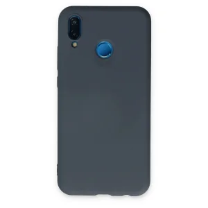 Huawei P20 Lite Kılıf Nano içi Kadife Silikon - Gri-(5796) - EMTHBA5403-9073