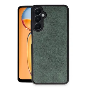 Samsung Galaxy A35 5G Kılıf Aras Deri Kapak - Koyu Yeşil-(5796) - EMTHBA4524-9207