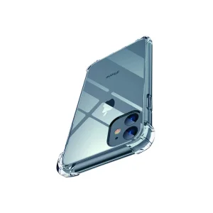 İPhone 12 Mini 5.4 Anti-Drop Silikon Kılıf Shockproof Şeffaf kılıf-(5775)