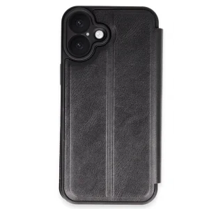 iPhone 16 Plus Kılıf Flip Cover - Siyah-(5796) - EMTHBA9855-8938