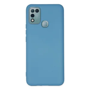 İnfinix Hot 10 Play Kılıf Nano içi Kadife Silikon - Mavi-(5796) - EMTHBA4212-3963