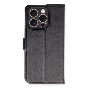 iPhone 16 Pro Kılıf Trend S Plus Kapaklı Kılıf - Siyah-(5796) - EMTHBA4377-6376