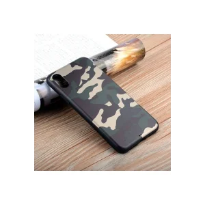 İPhone Xs Max 6.5 Kamuflaj Darbe Emici Silikon Kılıf-(5775)